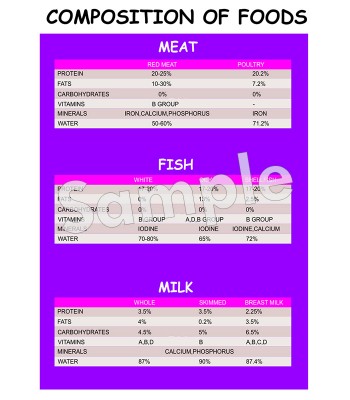 Composition of Foods Poster